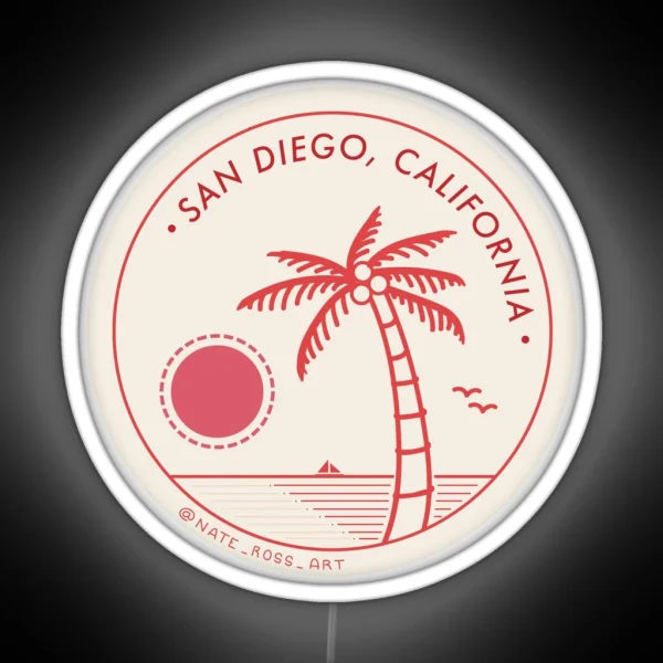 San Diego California RGB Neon Sign