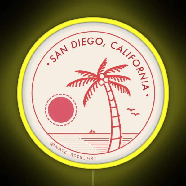 San Diego California RGB Neon Sign