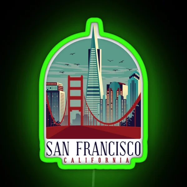 San Francisco California RGB Neon Sign