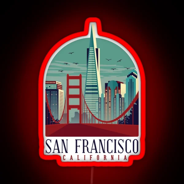 San Francisco California RGB Neon Sign