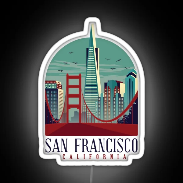 San Francisco California RGB Neon Sign
