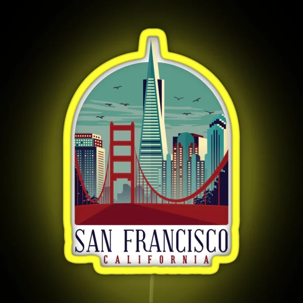 San Francisco California RGB Neon Sign