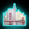 RGB Neon Sign - Vibrant Cityscape of San Francisco Skyline Artwork