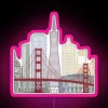 Colorful Cityscape Artwork - San Francisco Skyline Vibrant RGB Neon Sign