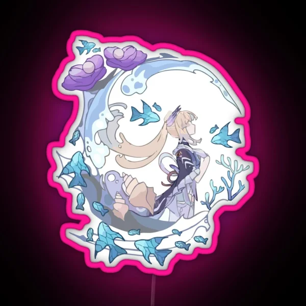Sangonomiya Kokomi Genshin Impact RGB Neon Sign