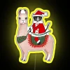 Vibrant RGB LED Santa Claus cat llama neon decorative house sign