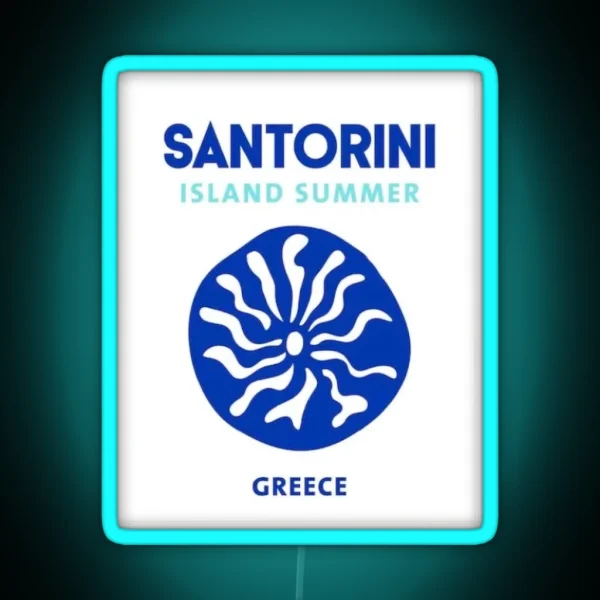 Santorini Greece RGB Neon Sign