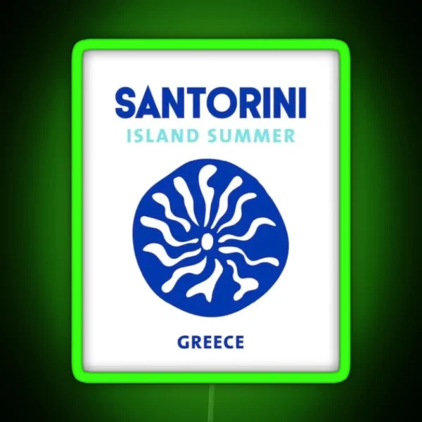 Santorini Greece RGB Neon Sign