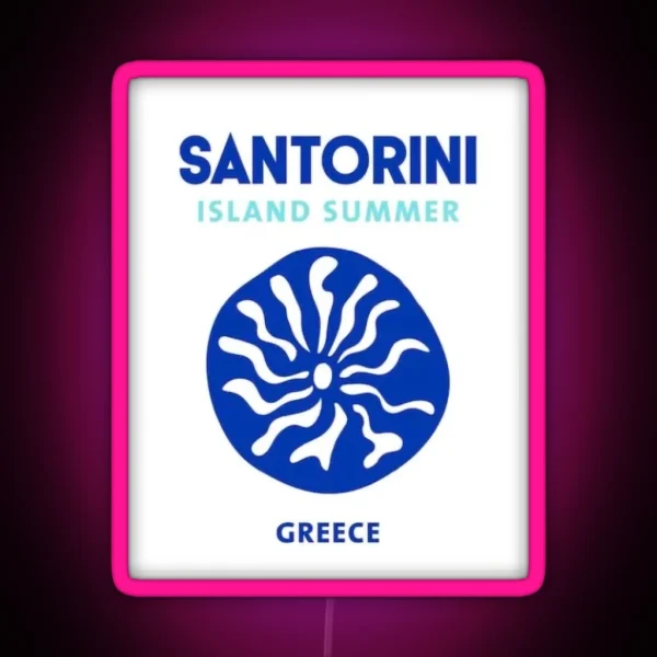 Santorini Greece RGB Neon Sign