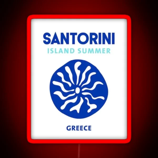 Santorini Greece RGB Neon Sign
