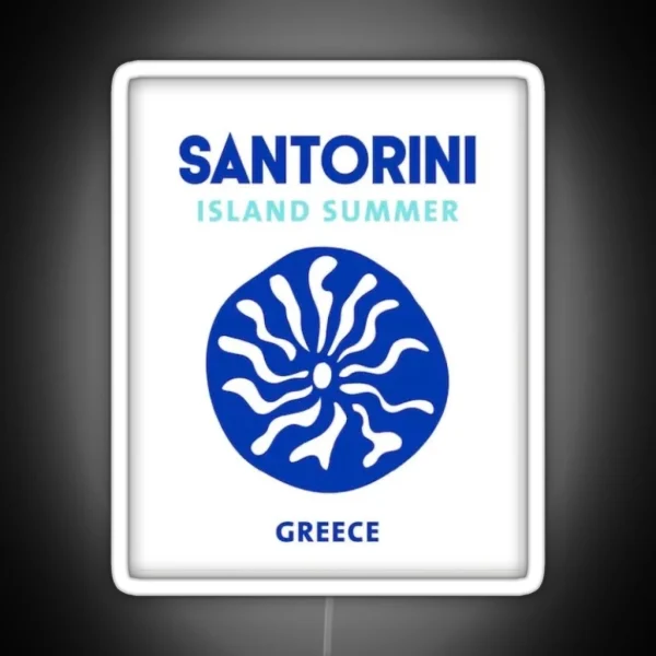 Santorini Greece RGB Neon Sign