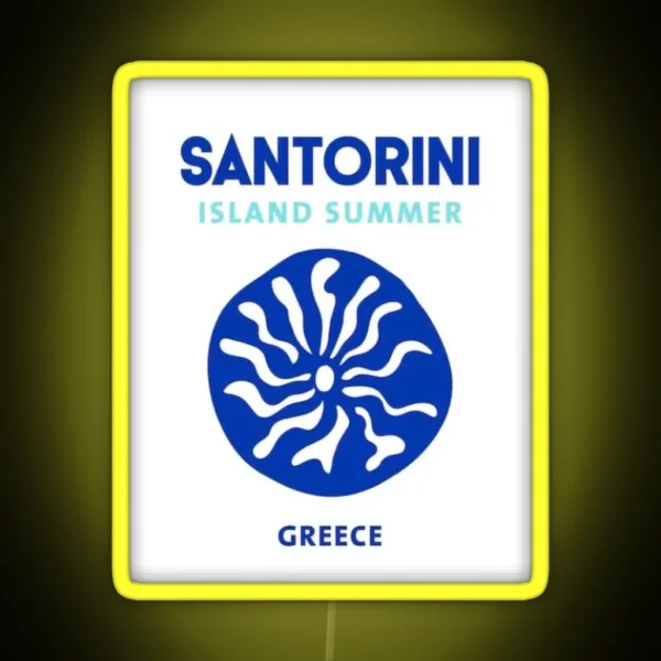 Santorini Greece RGB Neon Sign