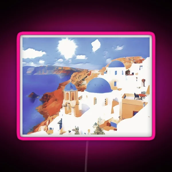 Santorini Greek Islands RGB Neon Sign