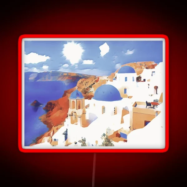 Santorini Greek Islands RGB Neon Sign