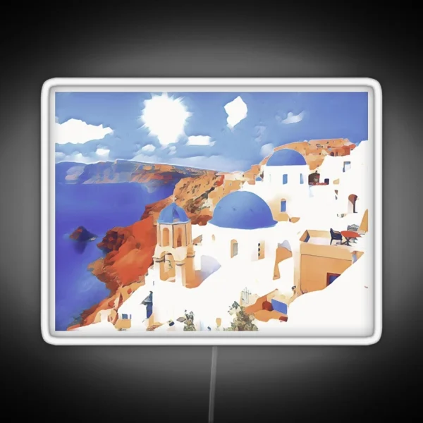 Santorini Greek Islands RGB Neon Sign