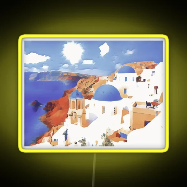 Santorini Greek Islands RGB Neon Sign