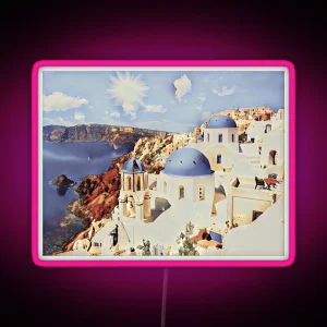 Santorini Greek Islands RGB Neon Sign
