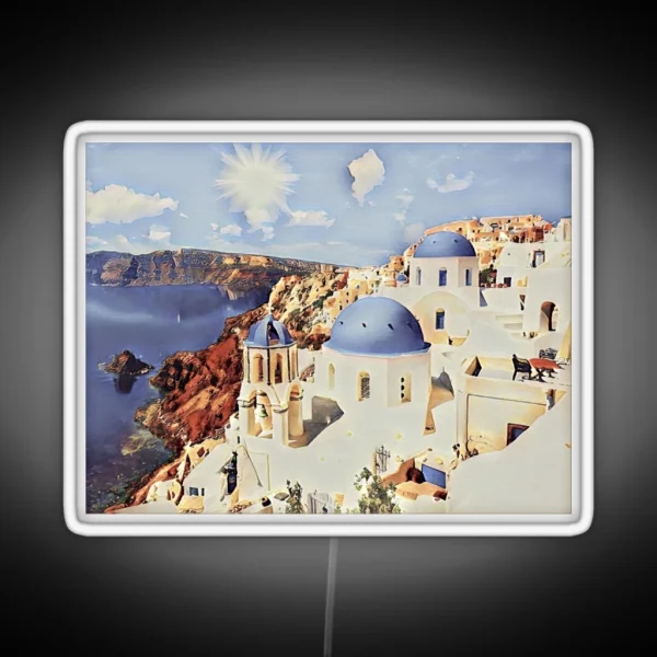 Santorini Greek Islands RGB Neon Sign