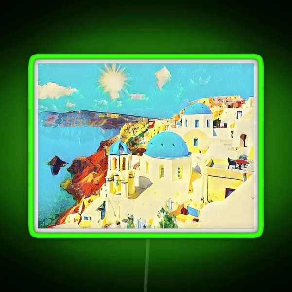 Santorini Greek Islands RGB Neon Sign