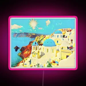 Santorini Greek Islands RGB Neon Sign