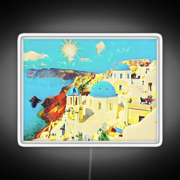 Santorini Greek Islands RGB Neon Sign