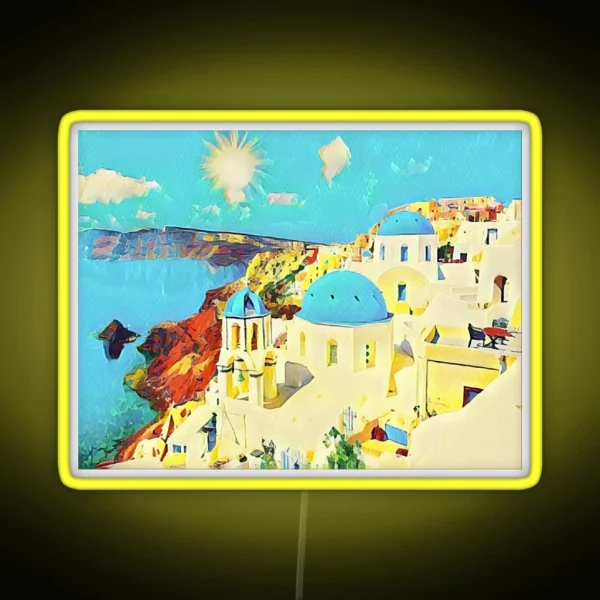 Santorini Greek Islands RGB Neon Sign