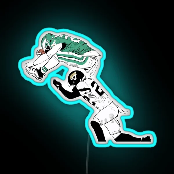 Saquon Barkley W O Text RGB Neon Sign