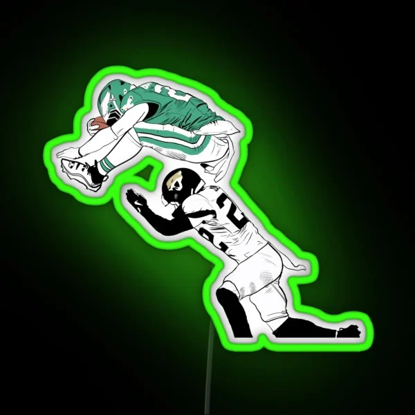Saquon Barkley W O Text RGB Neon Sign