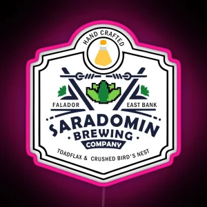 Saradomin Brewing Company OSRS Herb Flipped RGB Neon Sign