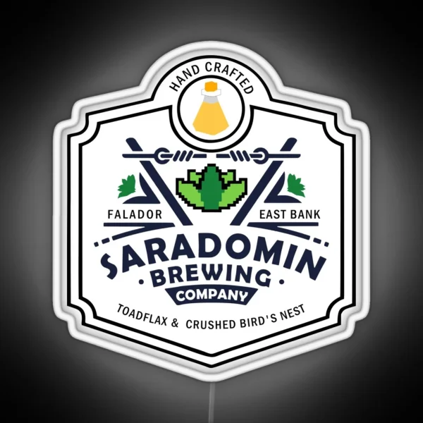 Saradomin Brewing Company OSRS Herb Flipped RGB Neon Sign