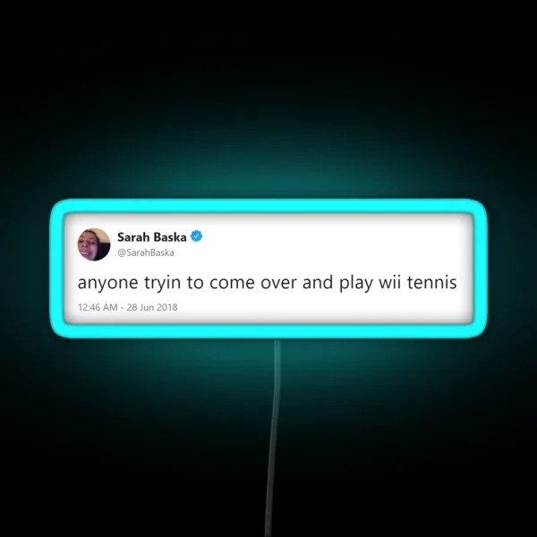 Sarah Baska Tweet RGB Neon Sign
