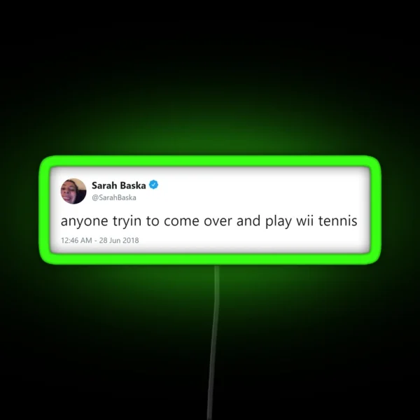 Sarah Baska Tweet RGB Neon Sign
