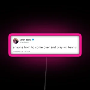 Sarah Baska Tweet RGB Neon Sign