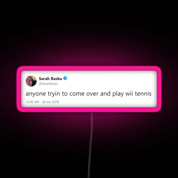 Sarah Baska Tweet RGB Neon Sign