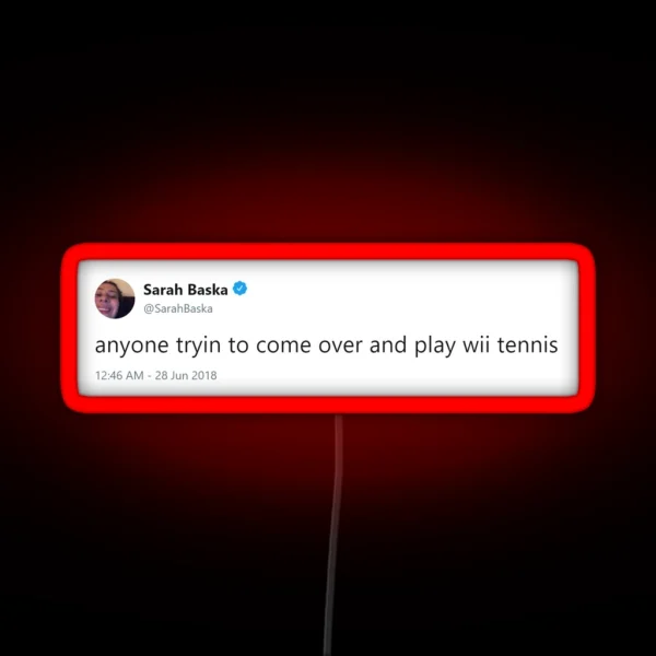 Sarah Baska Tweet RGB Neon Sign