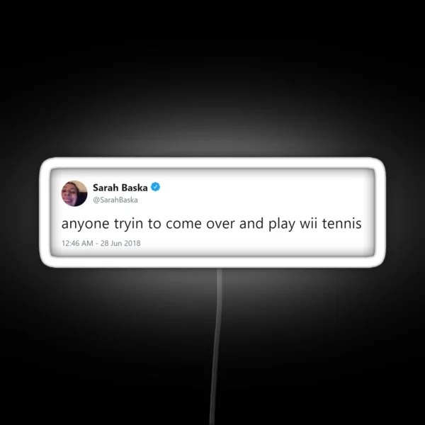Sarah Baska Tweet RGB Neon Sign