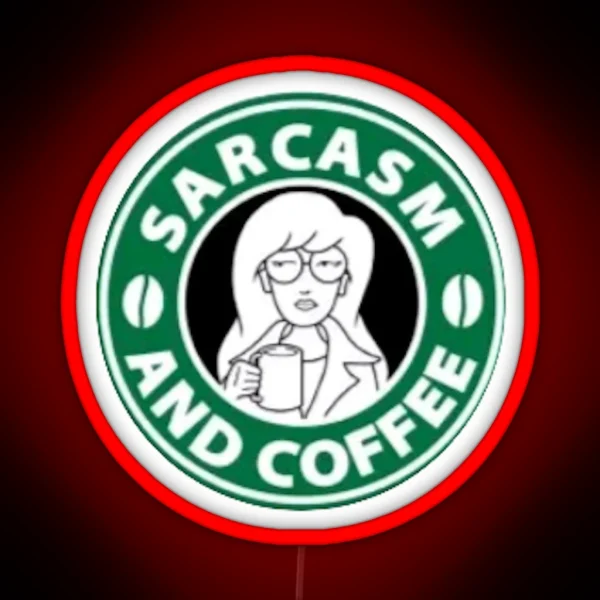 Sarcasm And Coffee RGB Neon Sign