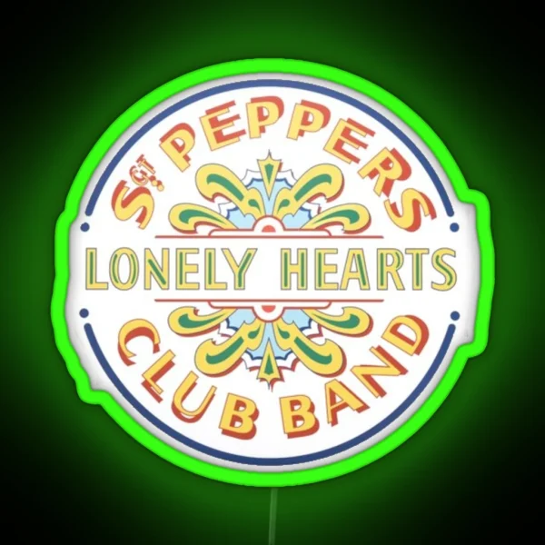 Sargent Peppers Lonely Hearts Club Band RGB Neon Sign