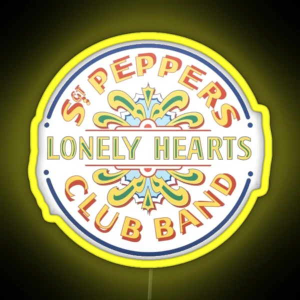 Sargent Peppers Lonely Hearts Club Band RGB Neon Sign