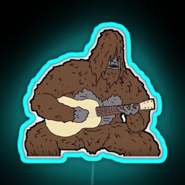 Sassy Playing Guitar RGB Neon Sign