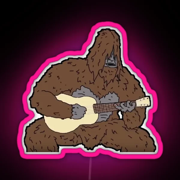 Sassy Playing Guitar RGB Neon Sign