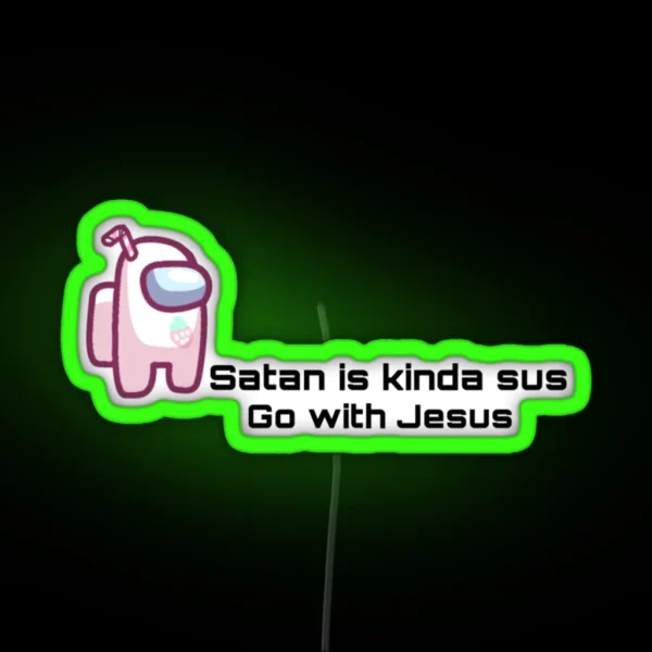 Satan Is Sus RGB Neon Sign