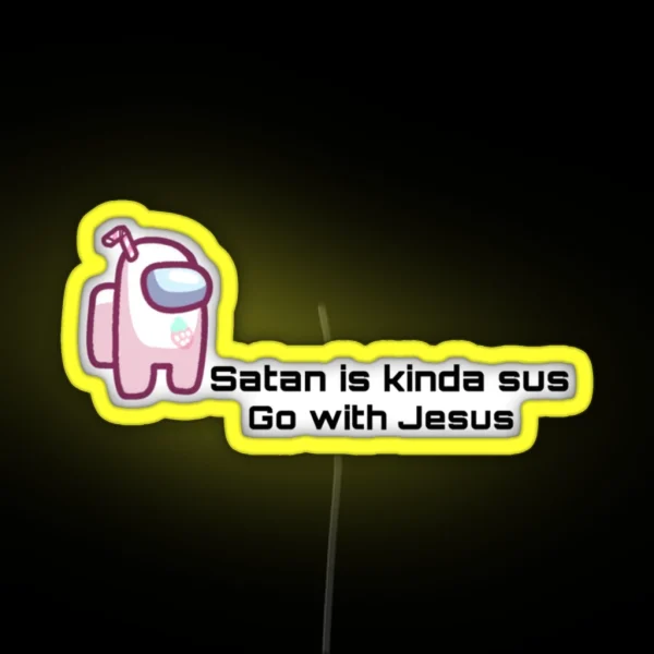 Satan Is Sus RGB Neon Sign