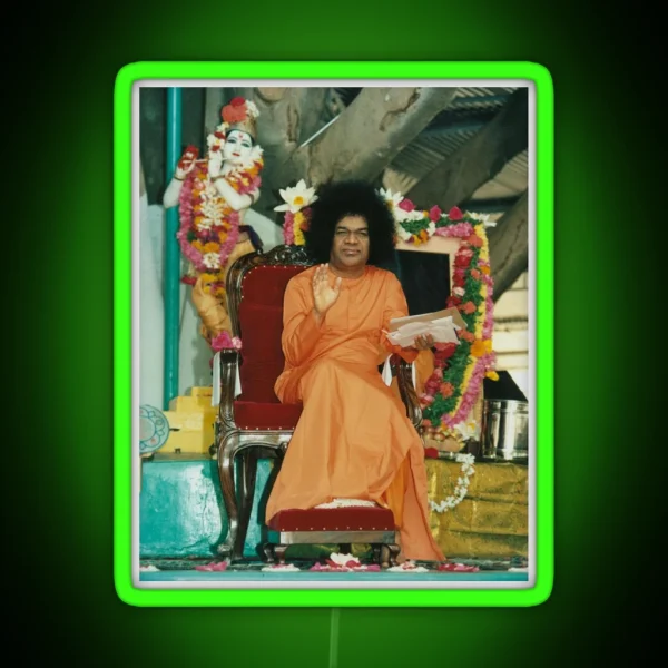 Sathya Sai Baba Blessings High Quality RGB Neon Sign