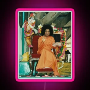 Sathya Sai Baba Blessings High Quality RGB Neon Sign