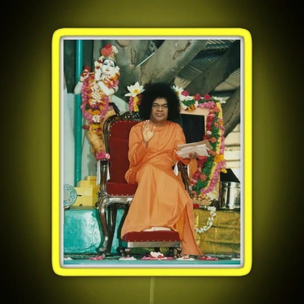 Sathya Sai Baba Blessings High Quality RGB Neon Sign