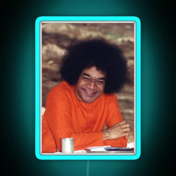 Sathya Sai Baba Smiling RGB Neon Sign
