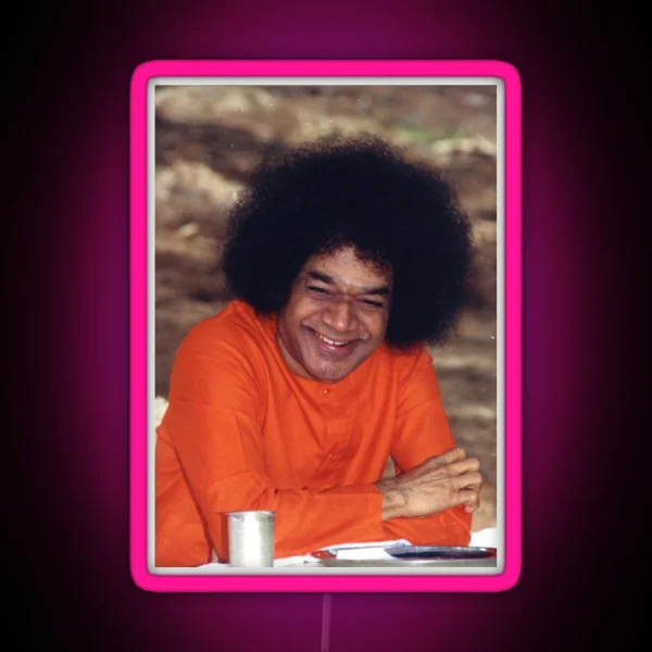 Sathya Sai Baba Smiling RGB Neon Sign