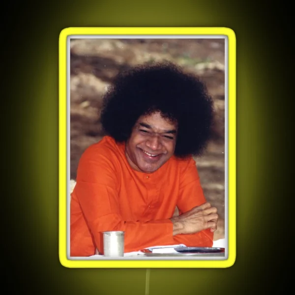 Sathya Sai Baba Smiling RGB Neon Sign