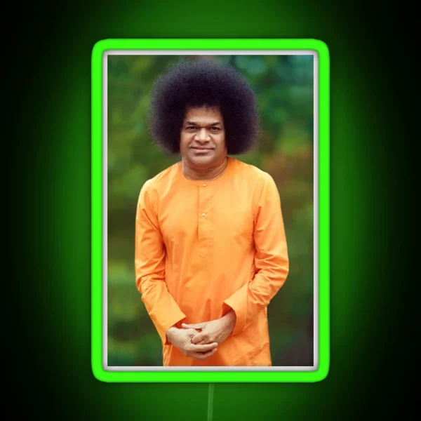 Sathya Sai Baba Standing Sai Baba RGB Neon Sign